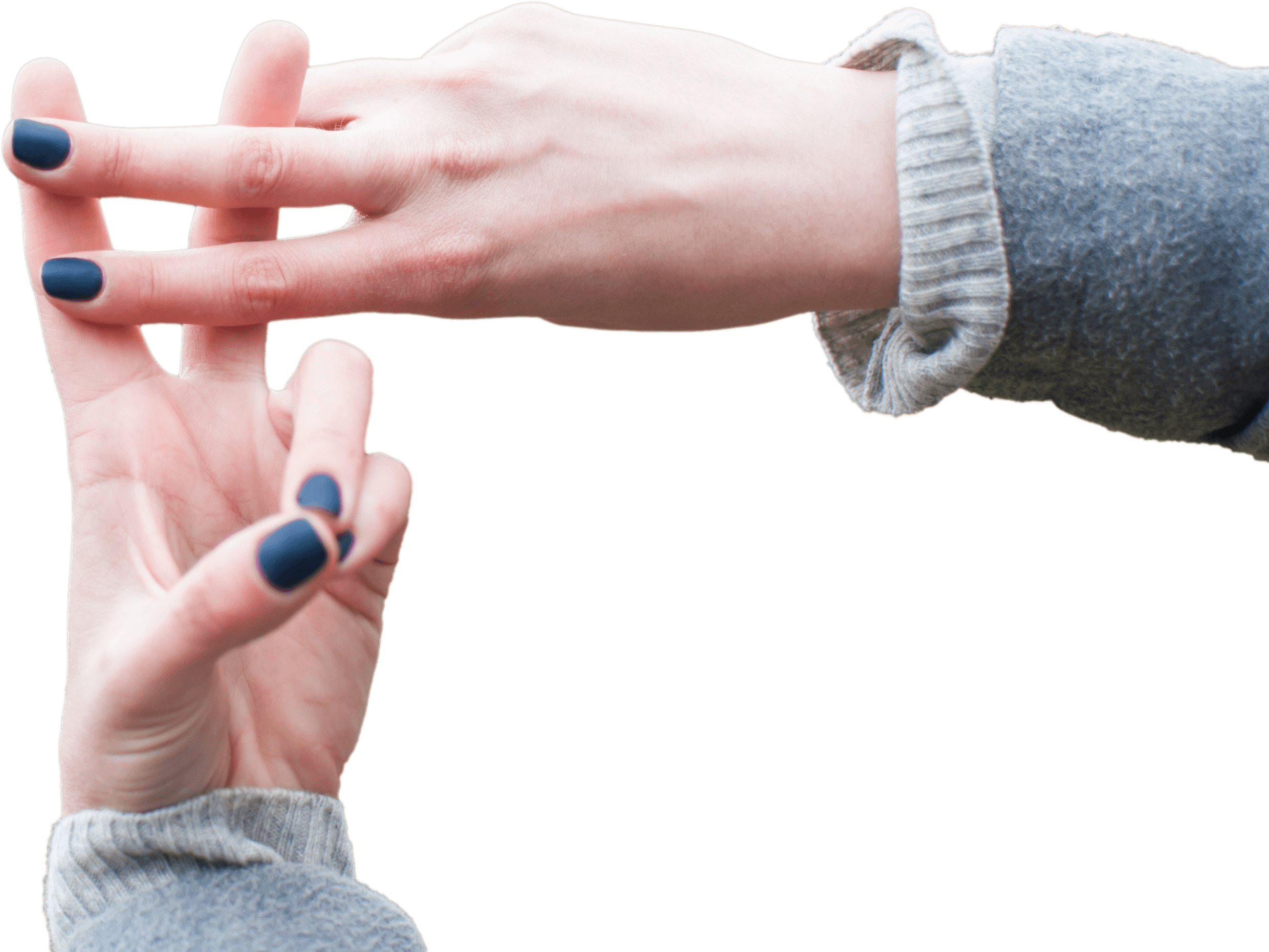 girl hands making Hashtag Sign